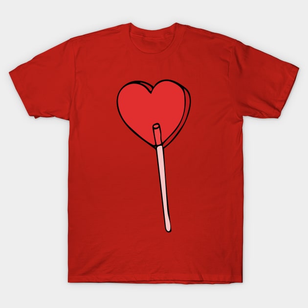 Valentine's day Heart Sucker T-Shirt by bubbsnugg